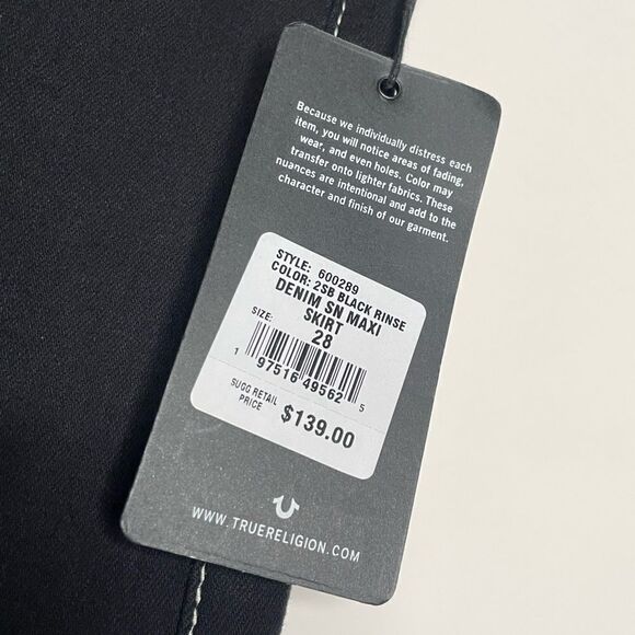 Black True Religion Maxi Skirt - Picture 7 of 8